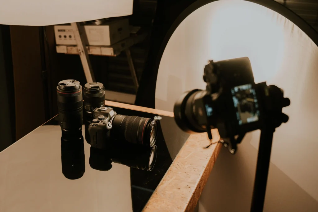 Video production studio in Idukki with Canon camera gear set up for a product shoot